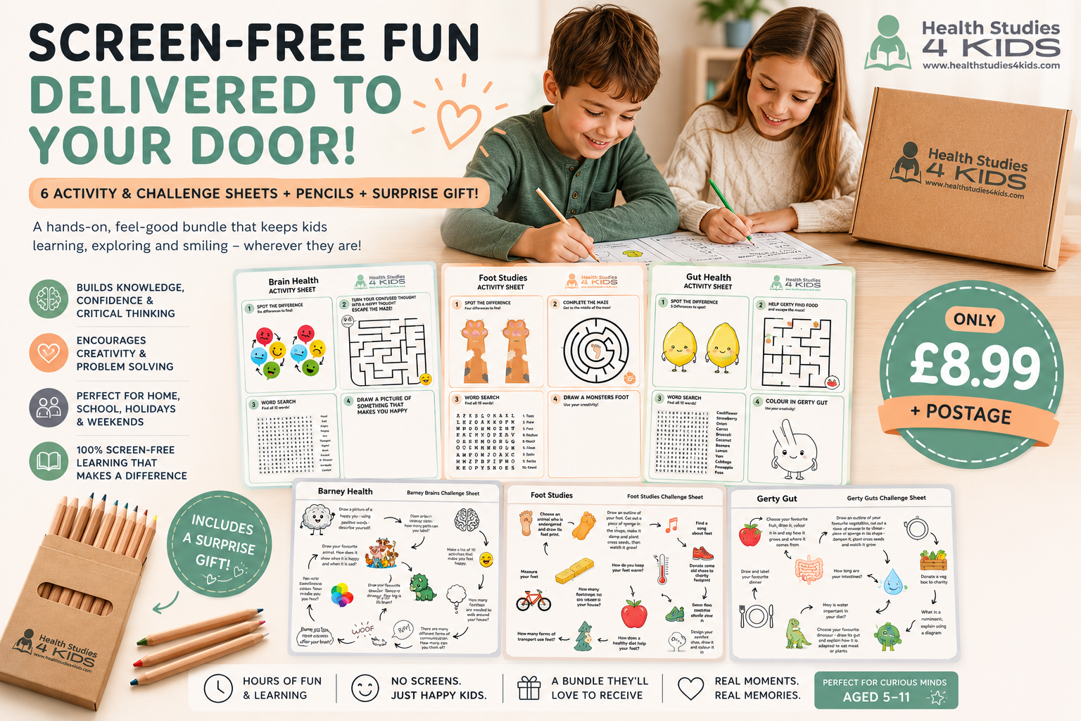 Health Studies 4 Kids - 6 x Sheet Bundle Delivered To Your Door, image 1