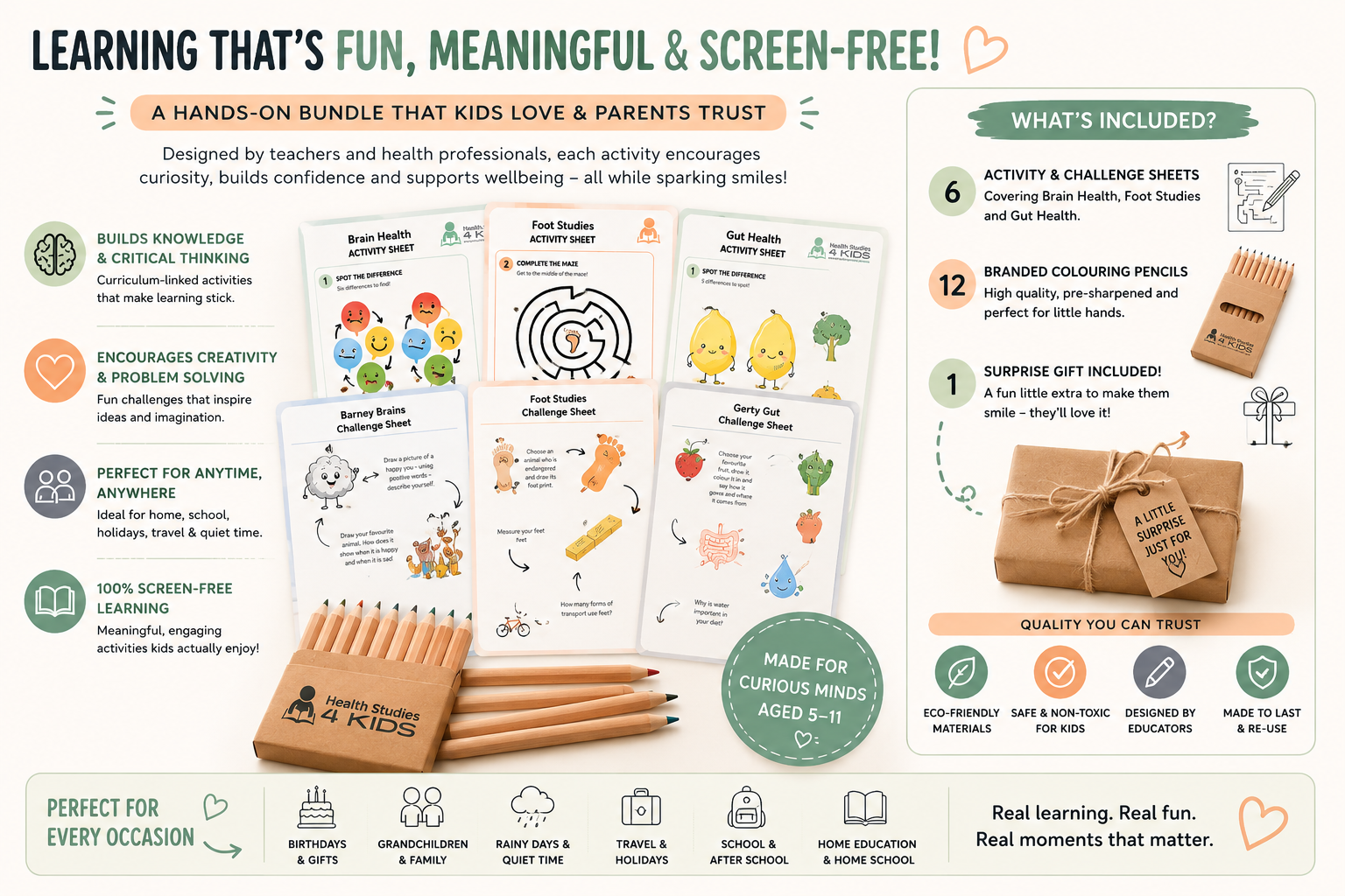 Health Studies 4 Kids - 6 x Sheet Bundle Delivered To Your Door - image 3