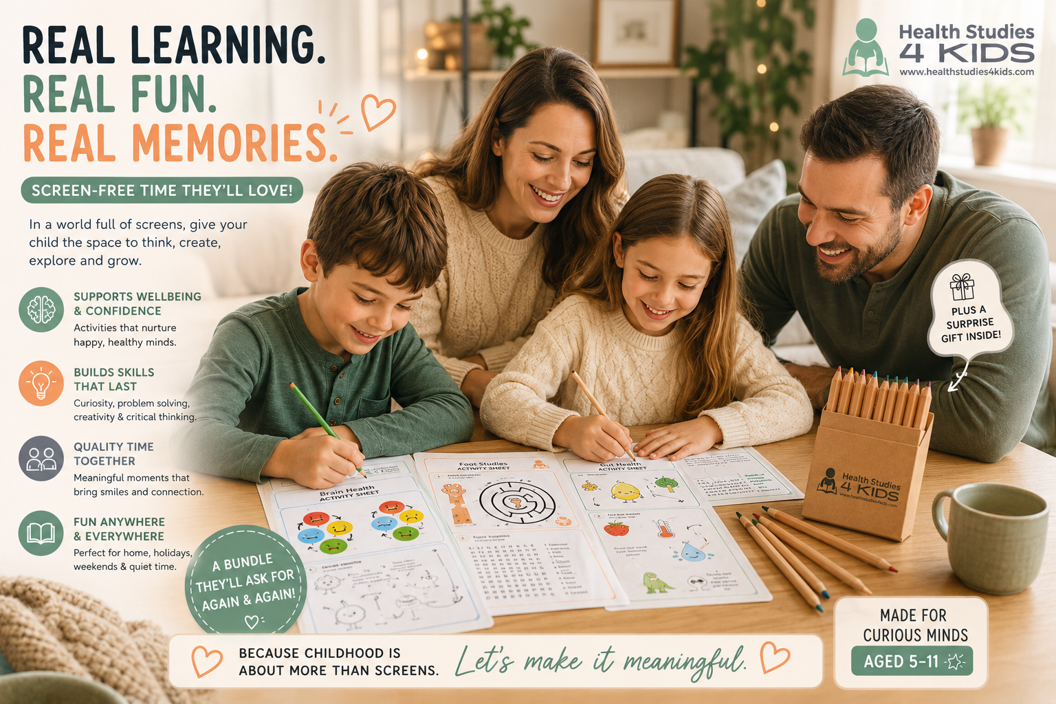 Health Studies 4 Kids - 6 x Sheet Bundle Delivered To Your Door - image 4